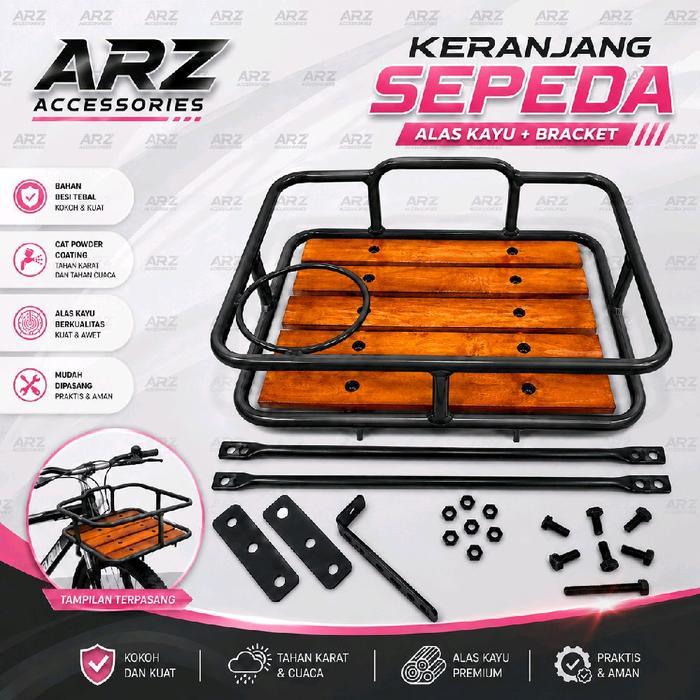 Promo Keranjang Depan Sepeda MTB Federal Lipat Fixie dengan Alas Kayu Premium dan Rangka Baja