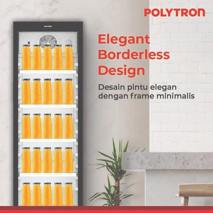 Murah Murah POLYTRON Showcase 230 Liter SCN 188X Keren - hitam