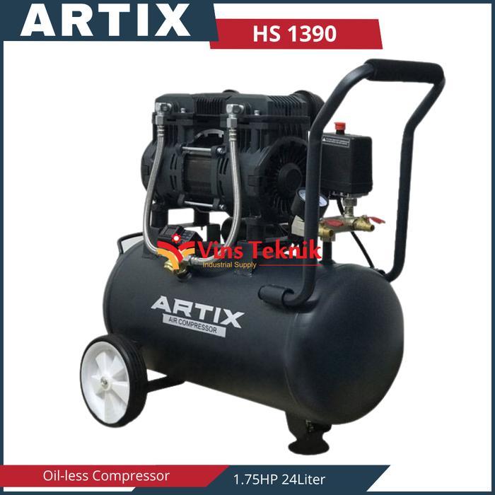 Mesin Kompresor 1.75HP 24L Artix HS1390 Oiless Air Compressor HS 1390