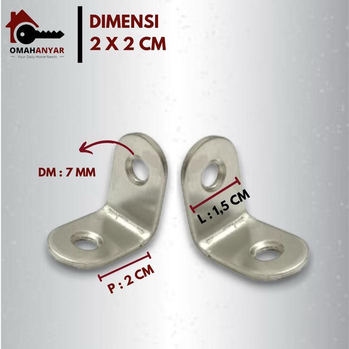 Siku L Ambalan Siku Siku Rak Stainless Steel Bahan Tebal & Tipis