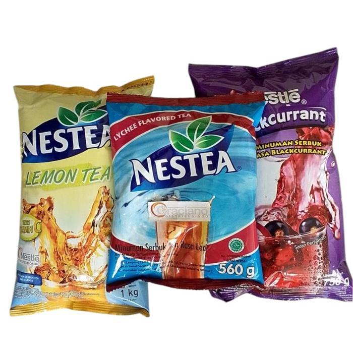 Ready Bundling 1 Nestea Lemon Tea 1kg & 1 Lychee Teh Leci 560gr & 1 Nestle Blackcurrant 750gr
