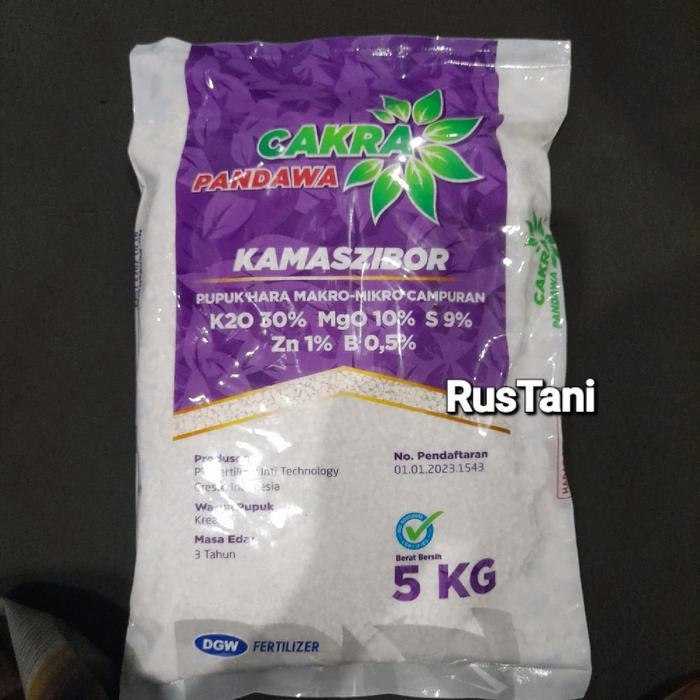 Dgw Fertilizer Pupuk Kalium Kamaszibor 5Kg K2O 30% Mgo 10% S 9% Zn 1% B 0.5% Rustani