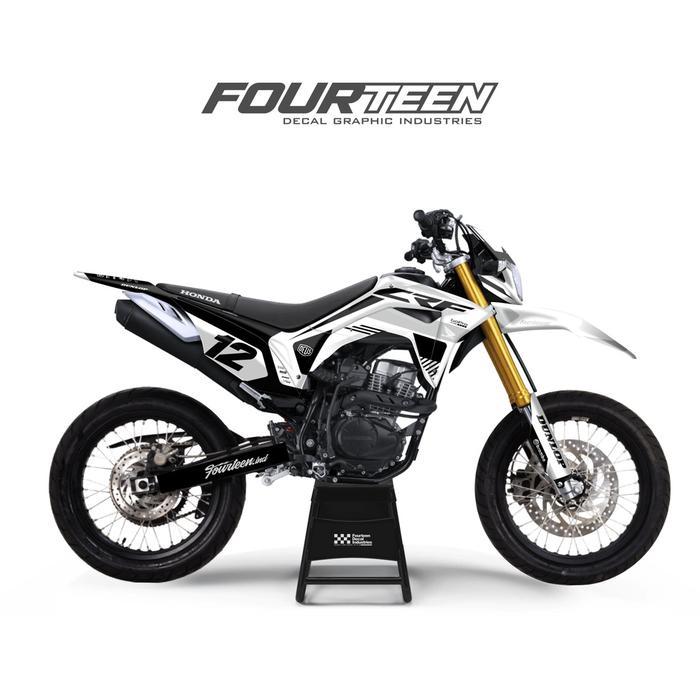 Decal Crf 150 L - Stiker Dekal Crf 150 Supermoto Hitam Putih