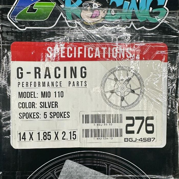 VELG MIO VELG BOM-X G-RACING CNC VELG MIO SPORTY G-RACING ORIGINAL CNC
