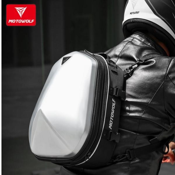 Tas Belakang Motor Motowolf Tail Bag Hard Shell Tas Helm Multi Fungsi