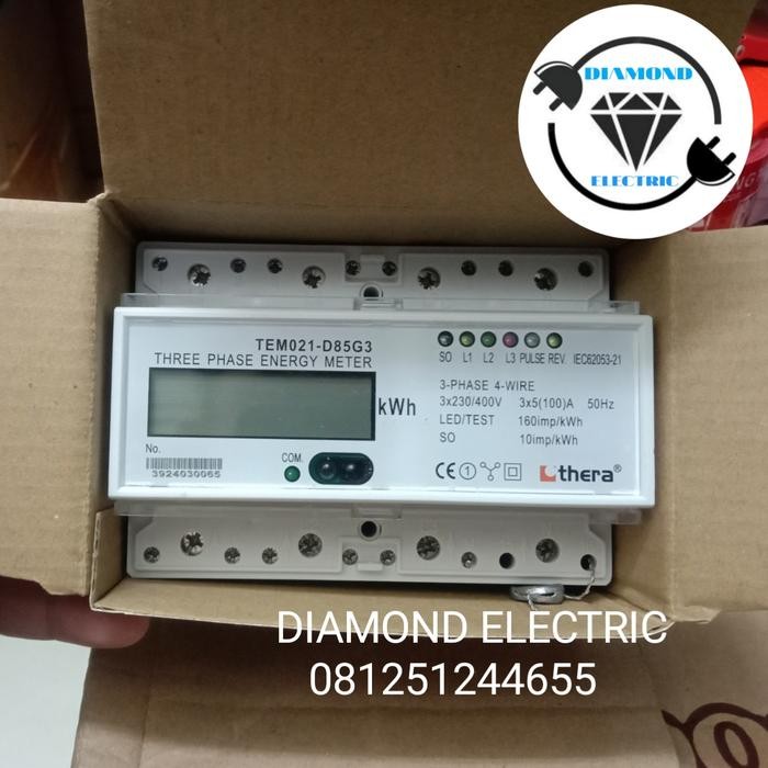 Kwh Meter Thera 3Phase Tem021-D85G3 Digital Lcd Direct