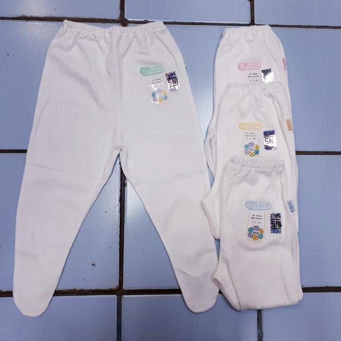 celana panjang nova baby newborn tutup kaki putih