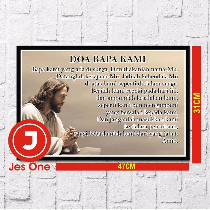 Do- hiasan dinding doa bapa kami katolik Jumbo