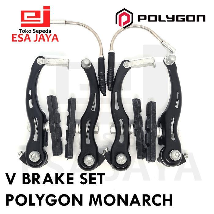 Rem V Brake Set Polygon Depan Belakang V-Brake Sepeda Mtb Anak Lipat Outdoor
