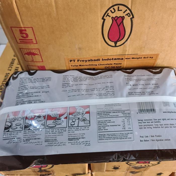 Terenak- Tulip Chocolate Master Filling 5Kg - Selai Coklat Pasta 5 Kg