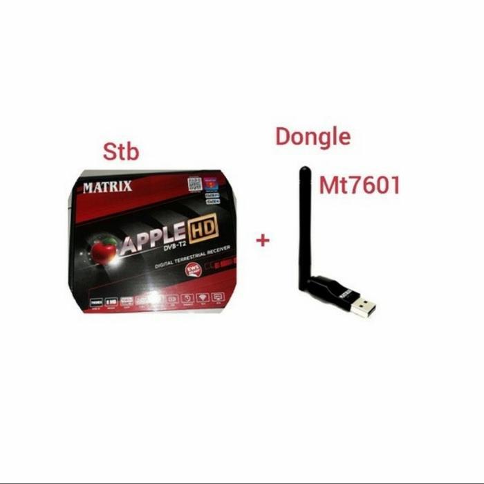 Paket Set Top Box STB Matrix Apple HD + USB Wifi Dongle Matrix MT7610