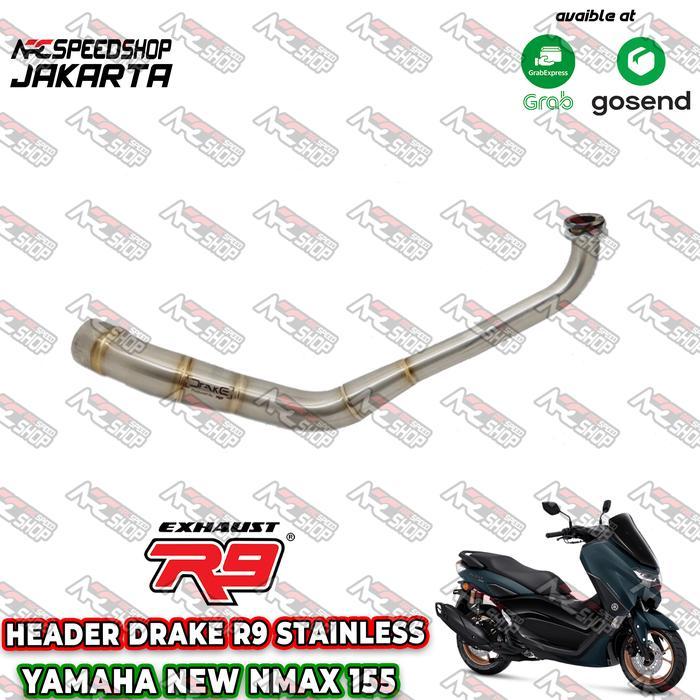 Header Knalpot R9 Drake Yamaha New Nmax 155 Nmax New Turbo Leher Knalpot R9