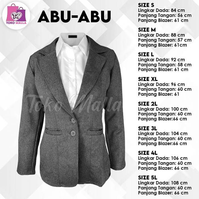 ttir- Blazer Wanita Cantik, Jas Kerja Formal, Blejer Perempuan Jumbo, Outer Basic, Baju