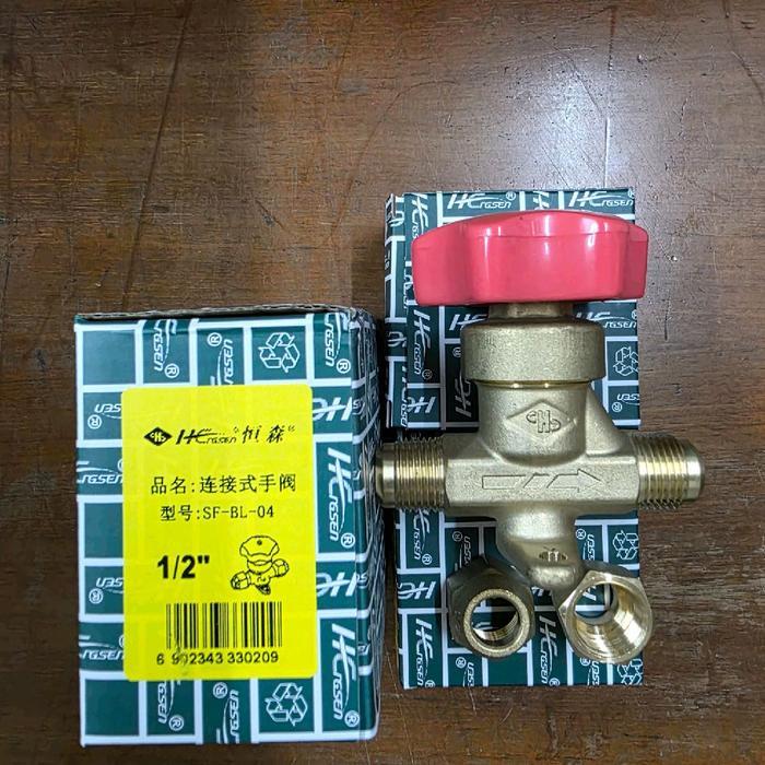 Hand Valve Refrigerant AC HS 1/2" Stop Kran Refrigerant AC 1/2" merk HS