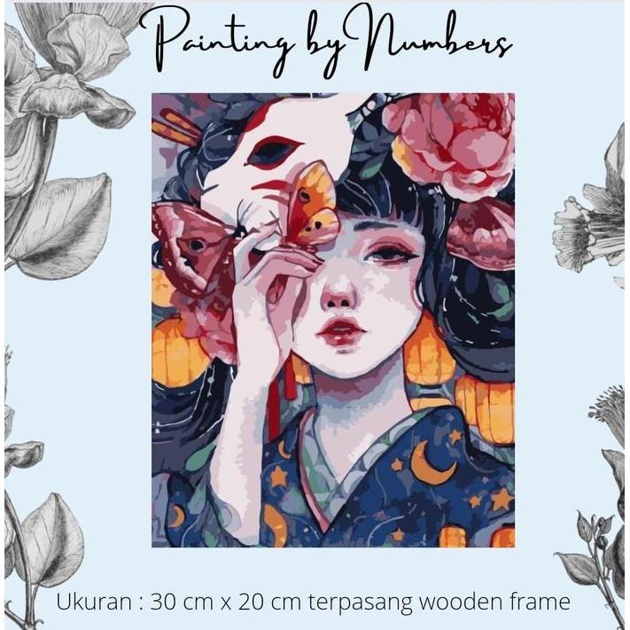 DIY painting by number 30x20cm kerajinan tangan - FESTIVAL