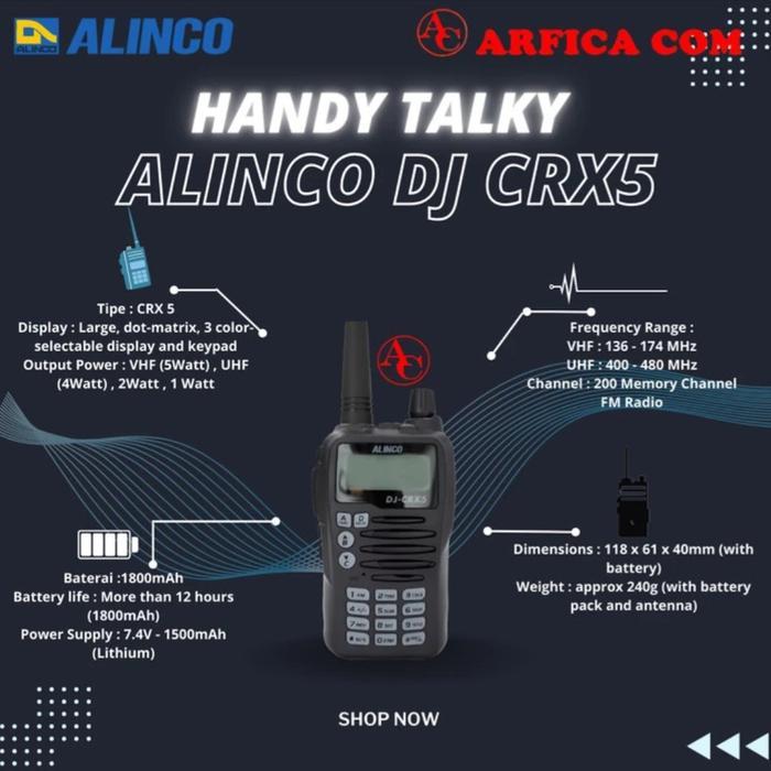 JUAL HT ALINCO DJ-CRX5 DUALBAND ORIGINAL ALINCO DJ CRX5 CRX 5 CRX5