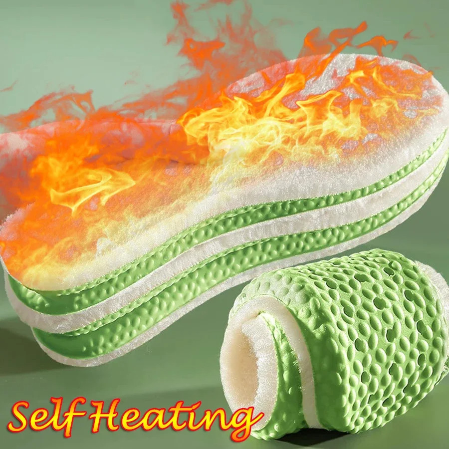 Wool Thermal Insoles for Shoes Sport Deodorization Shock Absorption Arch Support Orthopedic Template
