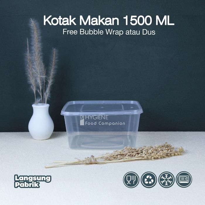Berkualitas- Thinwall Square 1500 Ml / Thinwall Persegi 1500 Ml / Kotak Thinwall