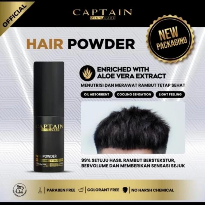 Best Seller Captain Hair Powder With Aloe Vera Original Hair Styling