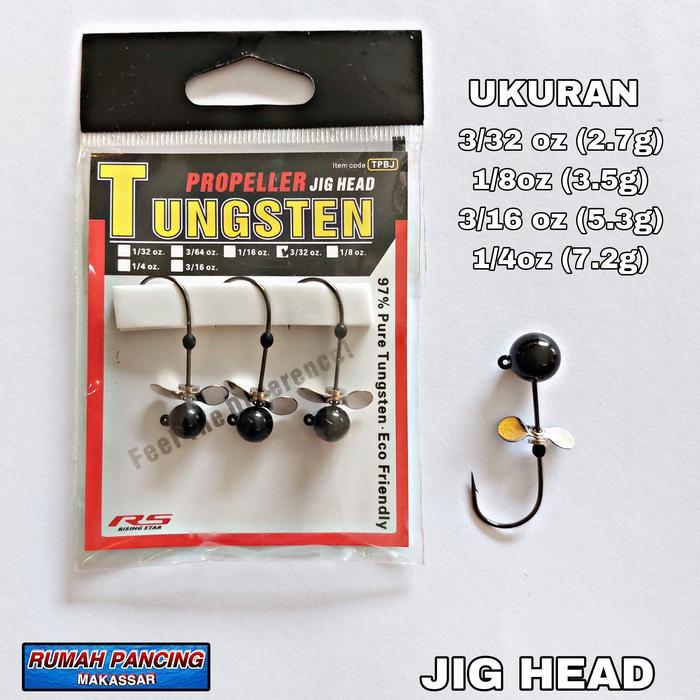 Kail Pancing Jig Head Tungsten Propeller