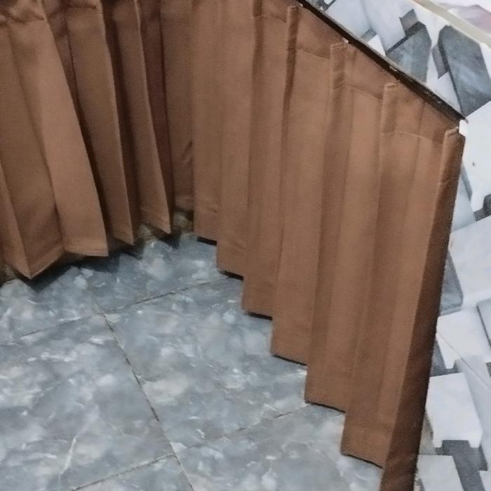 53lg- Gorden Bawah Kompor Tirai Kolong Dapur Hordeng Pendek