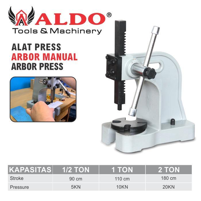 ALAT PRESS ARBOR MANUAL / PRESS ARBOR / MESIN PRESS MANUAL ARBOR MERK ALDO PROMO TERMURAH