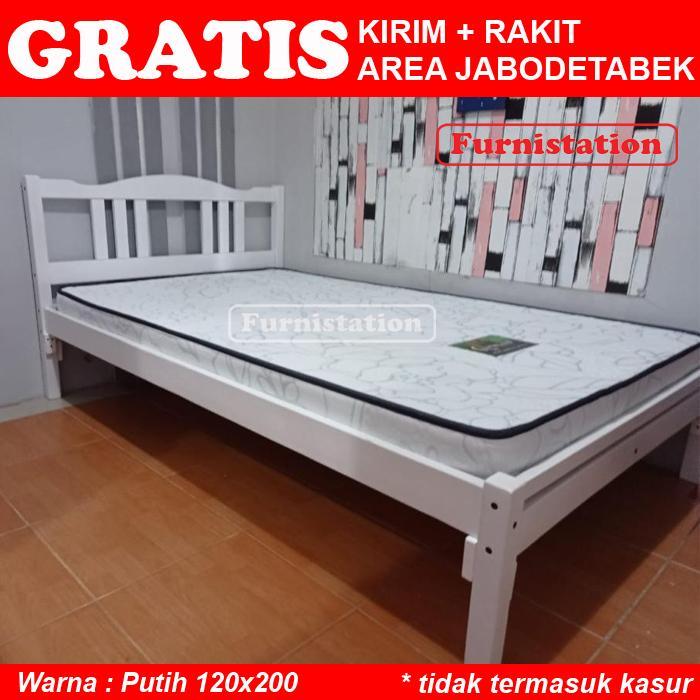 Double Bed / Ranjang Kayu / Tempat Tidur Medium ukuran 120 x 200