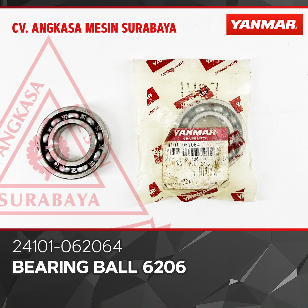 Spare Part Yanmar Agri HW 100% Original Yanmar| 24101-062064 |Bearing Ball 6206