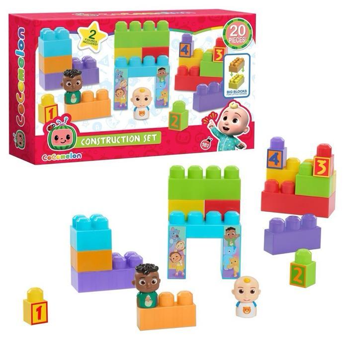 mainan edukasi cocomelon construction set balok susun mega blok