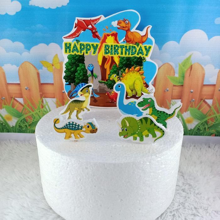 Cake topper/hiasan kue DINOSAURUS STYROFOAM