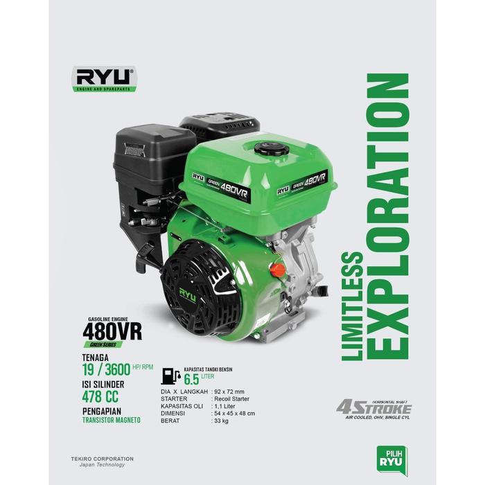 MESIN PENGGERAK/GASOLINE ENGINE GREEN480VR - RYU