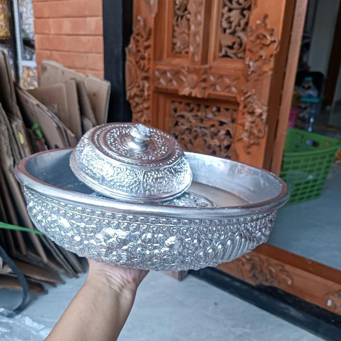bokor slake fiber 35 dan 32cm bokor slaka bali alat sembahyang agama hindu