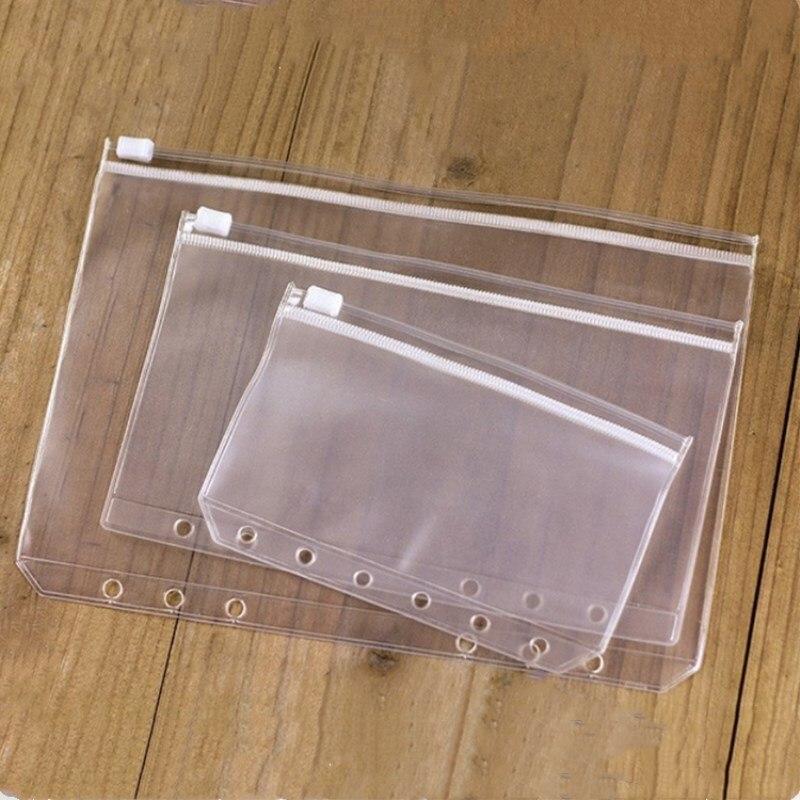 A5 A6 A7 File Folder Bag Organizer Storage Cover Case Transparent Loose Leaf Holder Pouch With