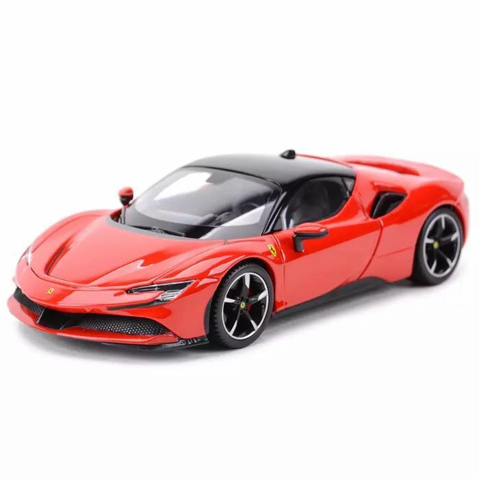 Promo Bburago Diecast Cars 1:24 Ferrari Series 488 Pista Sf90 Stradale 488 Gtb Mobil Plastik Karet