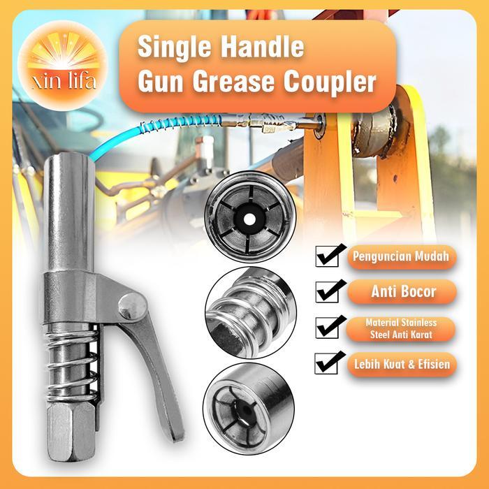 NEW Gemuk Grease Gun Coupler Alat Aplikasi Minyak Gemuk Grease Gun Coupler Grease Coupler Kepala