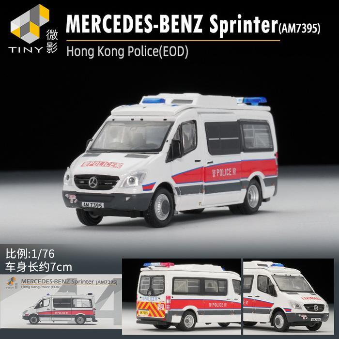 Diecast TINY Mercedes Benz Sprinter AM7395 Polisi Hongkong Police 1:64