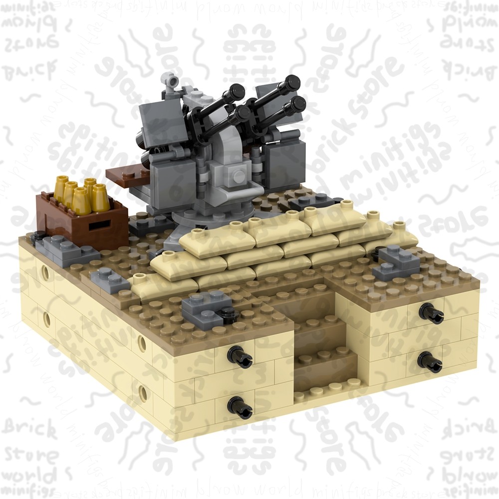 MOOXI Battlefield Bricks WW1 WW2 Military War Arsenal Compatible Figure Building Blocks Adult