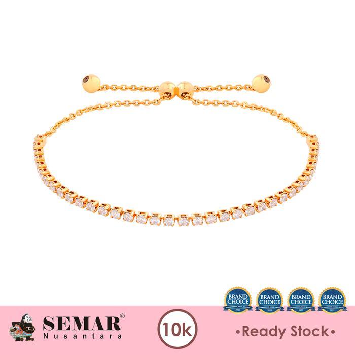 TERLARIS Gelang Emas Serut List Bracelet 10K Semar Nusantara READY