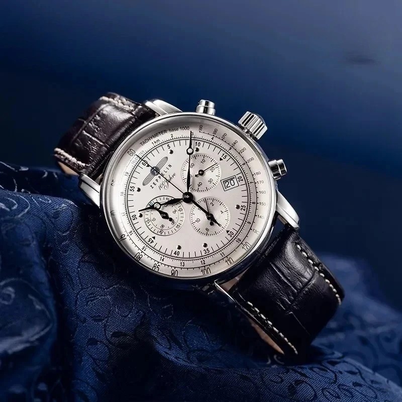 New Business and Leisure Men's Watch Zeppelin Quartz wrist watch Multi Functional Chronograph