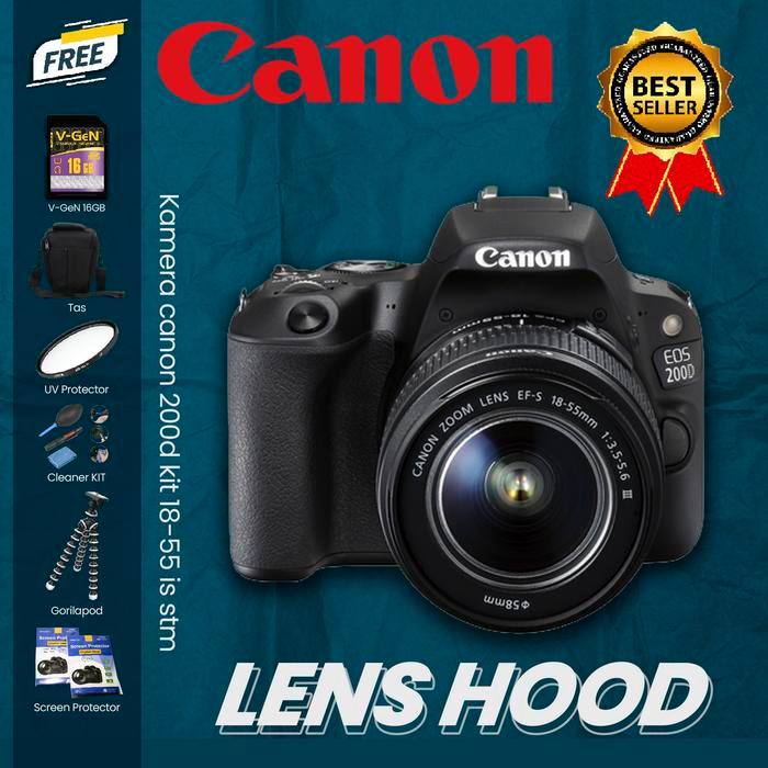 Kamera Canon 200D Kit 18-55 Is Stm Paketan Terbaru 