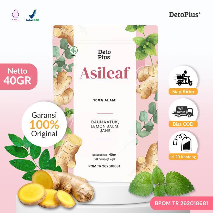 [BPOM] 1 Teh Asileaf Detoplus Herbal - Teh Celup Instan Minuman Rempah Alami Daun Katuk Lemon Balm