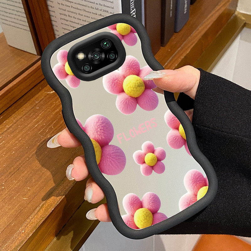 Casing Untuk Xiaomi POCO X3 POCO X3 NFC POCO X3 Pro Case Casing HP Pola Bunga kuning merah muda Kuni