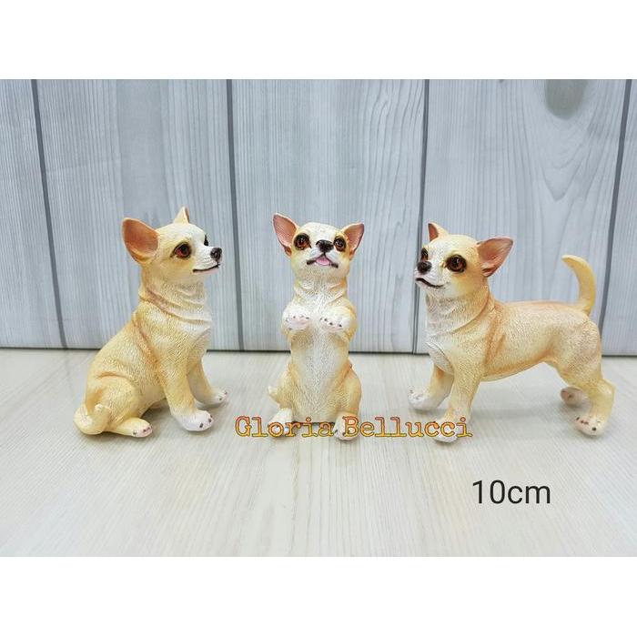 Patung Pajangan Miniatur Anjing Cihuahua 3