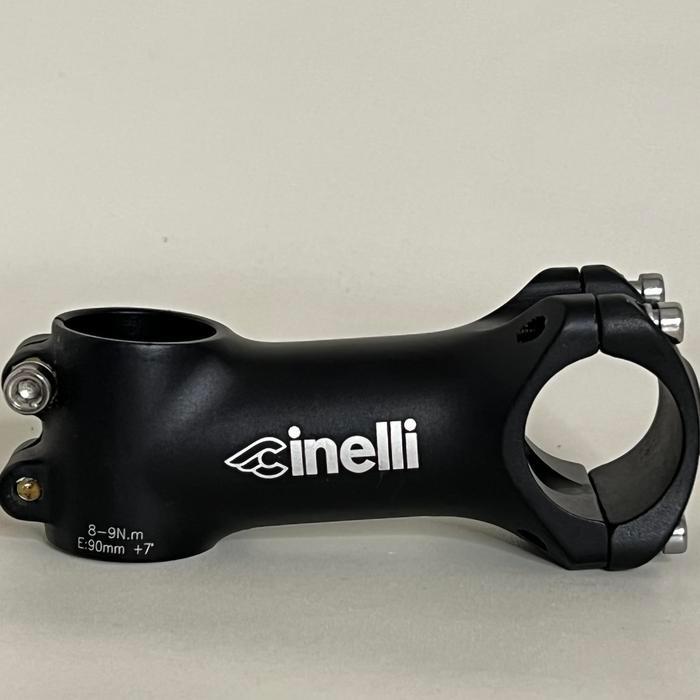 Terbaru Stem 90Mm 7 Derajat Fixie Cinelli Oversize Hitam Alloy 31.8 Fixed Gear