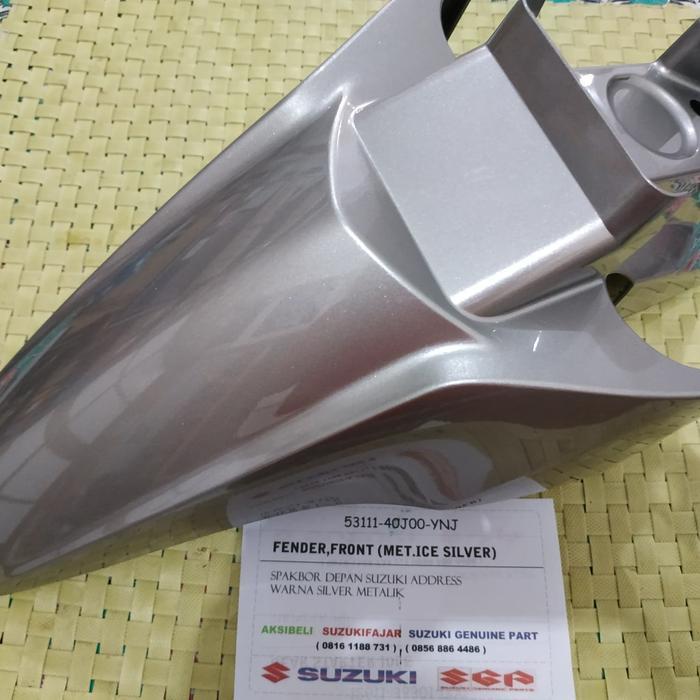 Slebor/Spakbor Depan Suzuki Address warna Silver