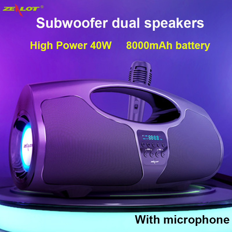 Zealot P1 40W Powerful Bluetooth Boombox Computer Speakers Portable