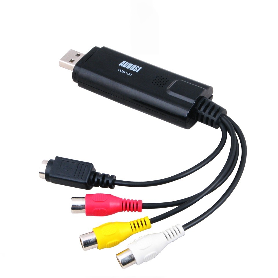August VGB100 External USB2.0 Video Capture Card Transfer VHS Home