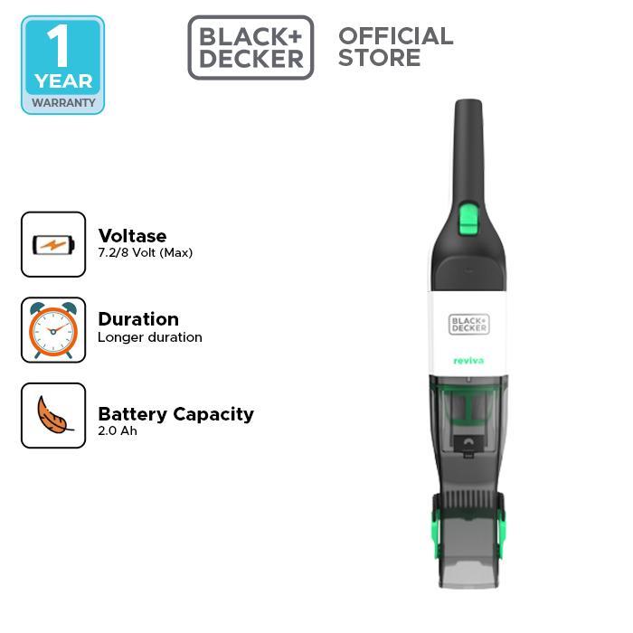Black+Decker Reviva Hand Vacuum Cleaner Cordless 8V (REVHV8C-B1)