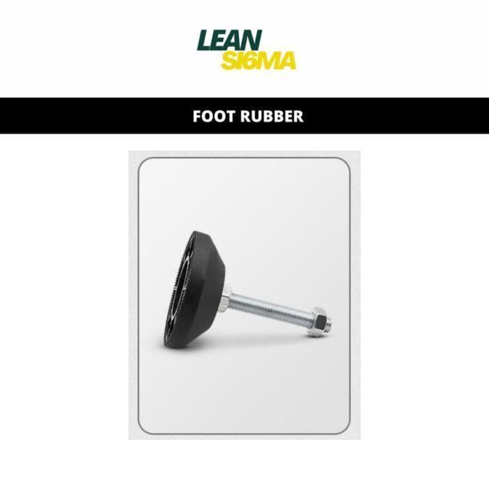 Adjuster Foot 60Mm Kaki Meja Conveyor Nylon