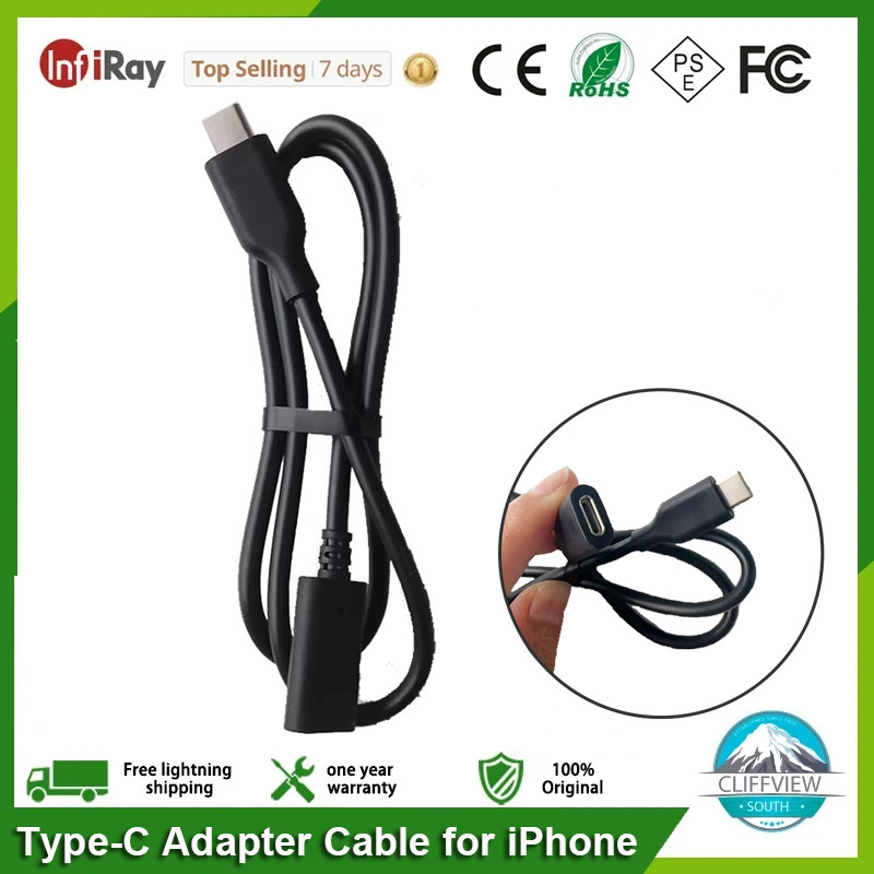 InfiRay iOS USB TypeC Adapter Cable for 15 16 Type C Version, work with InfiRay P2 PRO T2S Plus T2